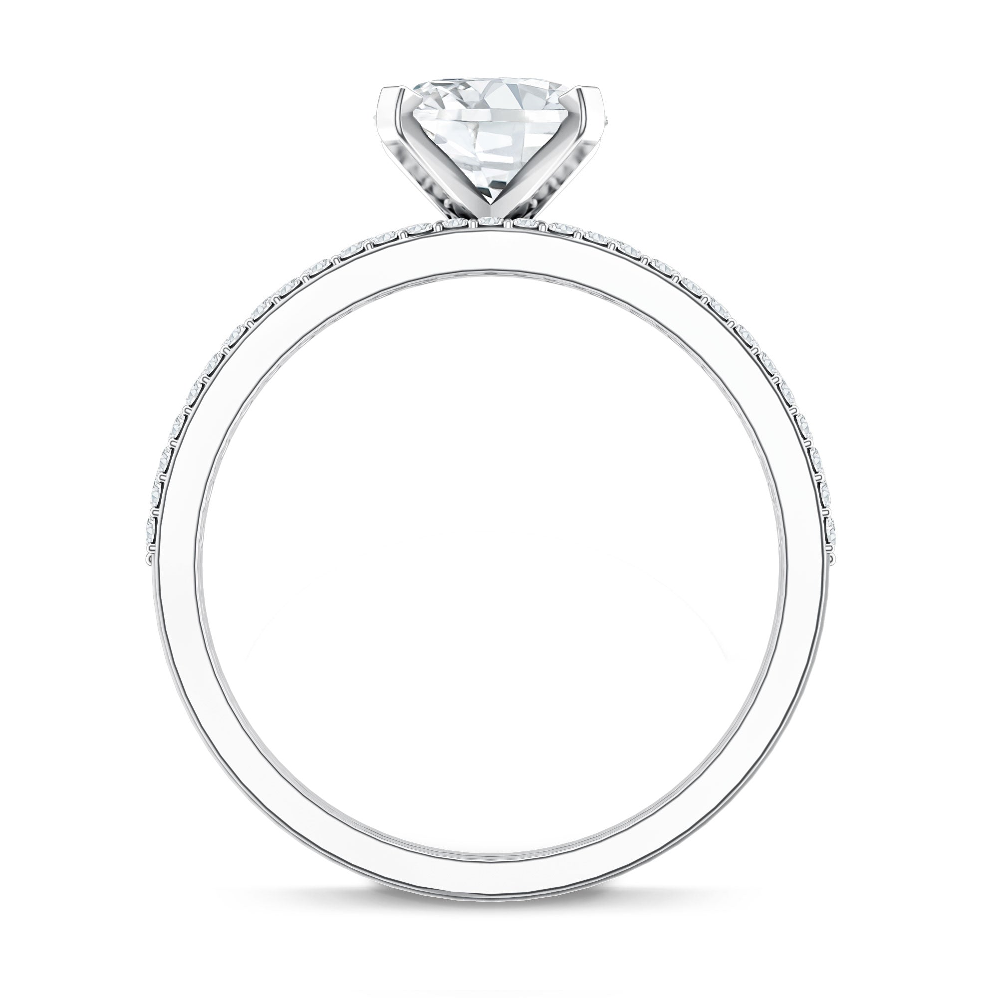 Rosec Jewels-IGI Certified 2 Carat Lab Grown Diamond Oval Wedding Ring Set