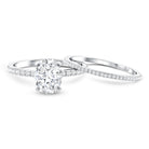 Rosec Jewels-IGI Certified 2 Carat Lab Grown Diamond Oval Wedding Ring Set