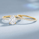 IGI Certified 2 Carat Lab Grown Diamond Oval Wedding Ring Set Lab - ( E-VS1 ) - Rosec Jewels