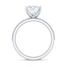 Rosec Jewels-3 Carat Oval Shaped Lab Grown Diamond Bridal Ring Set with IGI Certificate