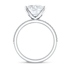 Rosec Jewels-4 Carat Huge Oval Lab Grown Diamond Solitaire Bridal Ring Set with IGI Certificate