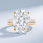 4 Carat Huge Oval Lab Grown Diamond Solitaire Bridal Ring Set with IGI Certificate Lab - ( E-VS1 ) - Rosec Jewels