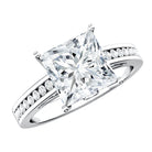 Rosec Jewels-Solitaire Princess Cut Lab Grown Diamond Engagement Ring 4 Carat IGI Certified
