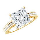 Rosec Jewels-Solitaire Princess Cut Lab Grown Diamond Engagement Ring 4 Carat IGI Certified