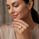 Solitaire 5 Carat Lab Grown Diamond Princess Cut Engagement Ring IGI Certified Lab - ( E-VS1 ) - Rosec Jewels