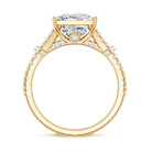 Rosec Jewels-IGI Certified Princess Cut Lab Grown Diamond 4 Carat Engagement Ring in Split Shank