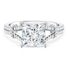 Rosec Jewels-IGI Certified Big 5 Carat Lab Grown Diamond Princess Cut Engagement Ring with Split Shank