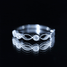 Rosec Jewels-Infinity Inspired Lab Grown Diamond Stackable Ring for Women