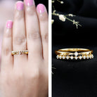 Rosec Jewels-Stackable Round Cut Lab Grown Diamond Anniversary Ring