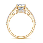 Rosec Jewels-Emerald Cut Lab Grown Diamond Hidden Halo Engagement Ring 3 Carat IGI Certified