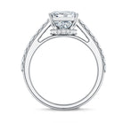 Rosec Jewels-IGI Certified 4 Carat Emerald Cut Lab Grown Diamond Engagement Ring with Hidden Halo