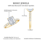 IGI Certified Lab Grown Diamond 2 Carat Emerald Cut Engagement Ring Lab - ( EF-VS ) - Rosec Jewels