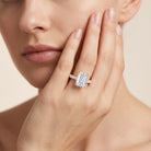 Lab Grown Diamond 4 Carat Emerald Cut Engagement Ring IGI Certified Lab - ( E-VS1 ) - Rosec Jewels