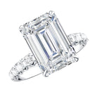 Huge 5 Carat Lab Grown Diamond Emerald Cut Engagement Ring IGI Certificate Lab - ( E-VS1 ) - Rosec Jewels