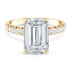 Huge 5 Carat Lab Grown Diamond Emerald Cut Engagement Ring IGI Certificate Lab - ( E-VS1 ) - Rosec Jewels