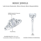 Rosec Jewels-2 Carat Emerald Cut Lab Grown Diamond Celtic Engagement Ring with IGI Certificate