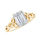 Rosec Jewels-2 Carat Emerald Cut Lab Grown Diamond Celtic Engagement Ring with IGI Certificate