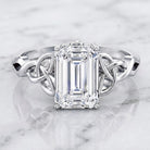 3 Carat Lab Created Diamond Celtic Design Engagement Ring with IGI Certificate Lab - ( E-VS1 ) - Rosec Jewels