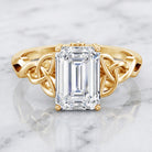 3 Carat Lab Created Diamond Celtic Design Engagement Ring with IGI Certificate Lab - ( E-VS1 ) - Rosec Jewels