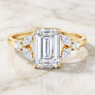 IGI Certified Lab Grown Diamond Emerald Cut Engagement Ring 3 Carat Lab - ( E-VS1 ) - Rosec Jewels