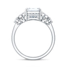 IGI Certified Emerald Cut Lab Grown Diamond Statement Engagement Ring 5 Carat Lab - ( E-VS1 ) - Rosec Jewels