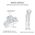 Rosec Jewels-IGI Certified Cushion Cut 3 Carat Lab Grown Diamond Bridal Ring Set for Women
