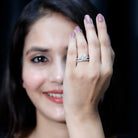 Rosec Jewels-IGI Certified Cushion Cut 3 Carat Lab Grown Diamond Bridal Ring Set for Women