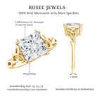 Rosec Jewels-Solitaire 4 Carat Princess Cut Lab Grown Diamond Knot Engagement Ring IGI Certified