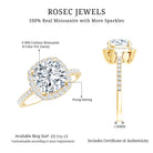 Rosec Jewels-IGI Certified 4 Carat Cushion Cut Lab Created Diamond Halo Engagement Ring