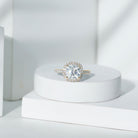 Rosec Jewels-IGI Certified 4 Carat Cushion Cut Lab Created Diamond Halo Engagement Ring