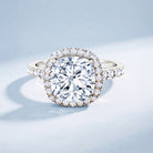IGI Certified 2 Carat Cushion Cut Lab Grown Diamond Halo Engagement Ring Lab - ( E-VS1 ) - Rosec Jewels