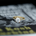 Rosec Jewels-3 Carat Cushion Cut Lab Diamond Solitaire Engagement Ring IGI Certified