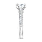 Cushion Cut 2 Carat Lab Grown Diamond Side Stone Engagement Ring IGI Certified Lab - ( E-VS1 ) - Rosec Jewels