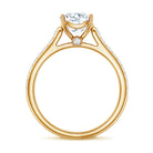 Cushion Cut 2 Carat Lab Grown Diamond Side Stone Engagement Ring IGI Certified Lab - ( E-VS1 ) - Rosec Jewels