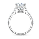 4 Carat Engagement Ring with IGI Certified Cushion Cut Lab Grown Diamond Lab - ( E-VS1 ) - Rosec Jewels