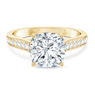 4 Carat Engagement Ring with IGI Certified Cushion Cut Lab Grown Diamond Lab - ( E-VS1 ) - Rosec Jewels