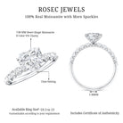 Rosec Jewels-1 Carat IGI Certified Lab Grown Diamond Heart Engagement Ring with Side Stones