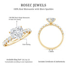 Rosec Jewels-1 Carat IGI Certified Lab Grown Diamond Heart Engagement Ring with Side Stones