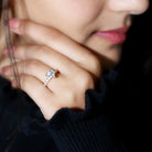Rosec Jewels-1 Carat IGI Certified Lab Grown Diamond Heart Engagement Ring with Side Stones