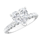 2 Carat Heart Shaped Lab Grown Diamond Engagement Ring with IGI Certificate Lab - ( E-VS1 ) - Rosec Jewels