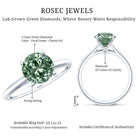 Rosec Jewels-Solitaire 2 Carat Engagement Ring with IGI Certified Lab Grown Green Diamond