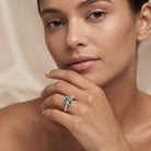3 Carat Lab Grown Green Diamond Engagement Ring with IGI Certificate Vivid Green - VS1 - Rosec Jewels