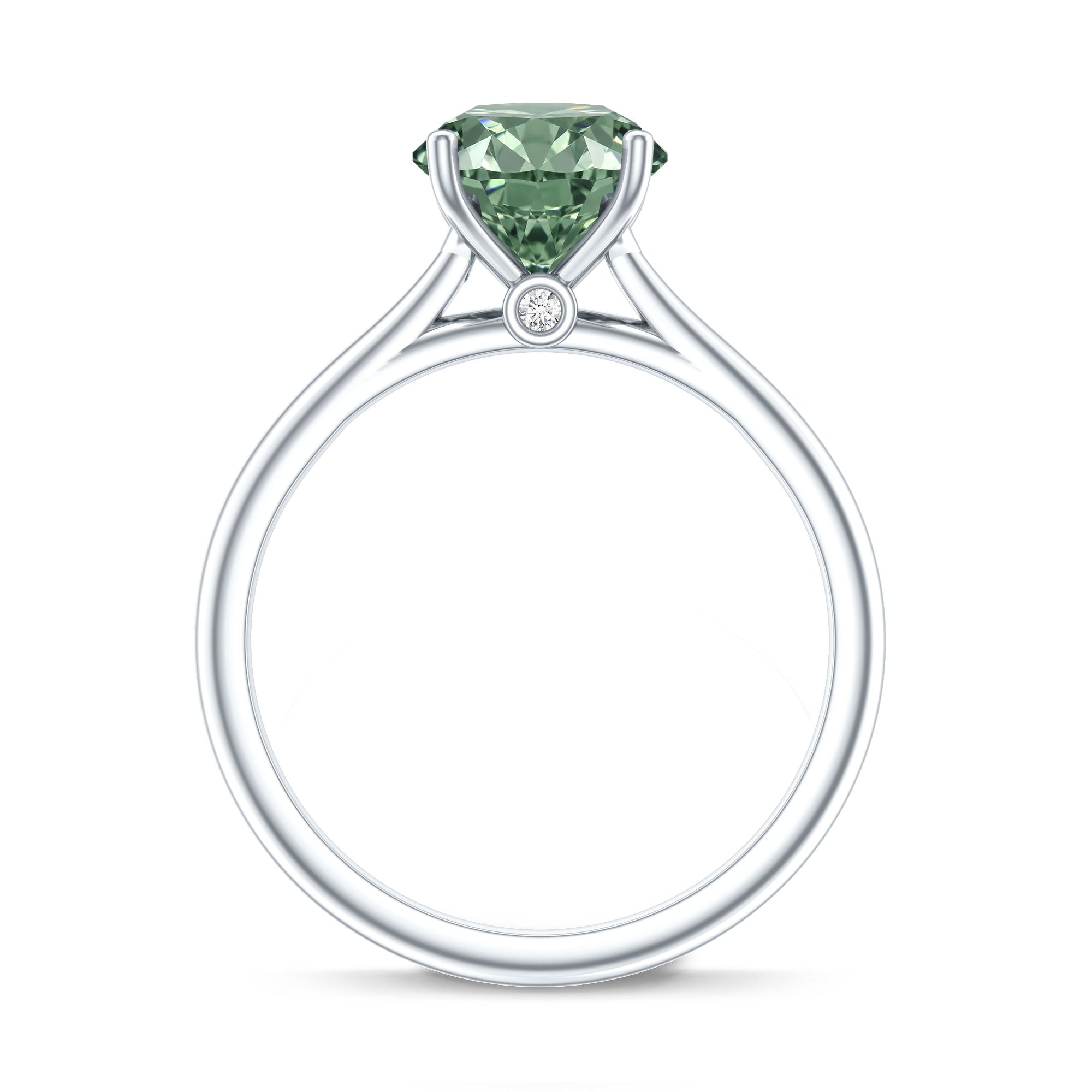 Rosec Jewels-3 Carat Lab Grown Green Diamond Engagement Ring with IGI Certificate