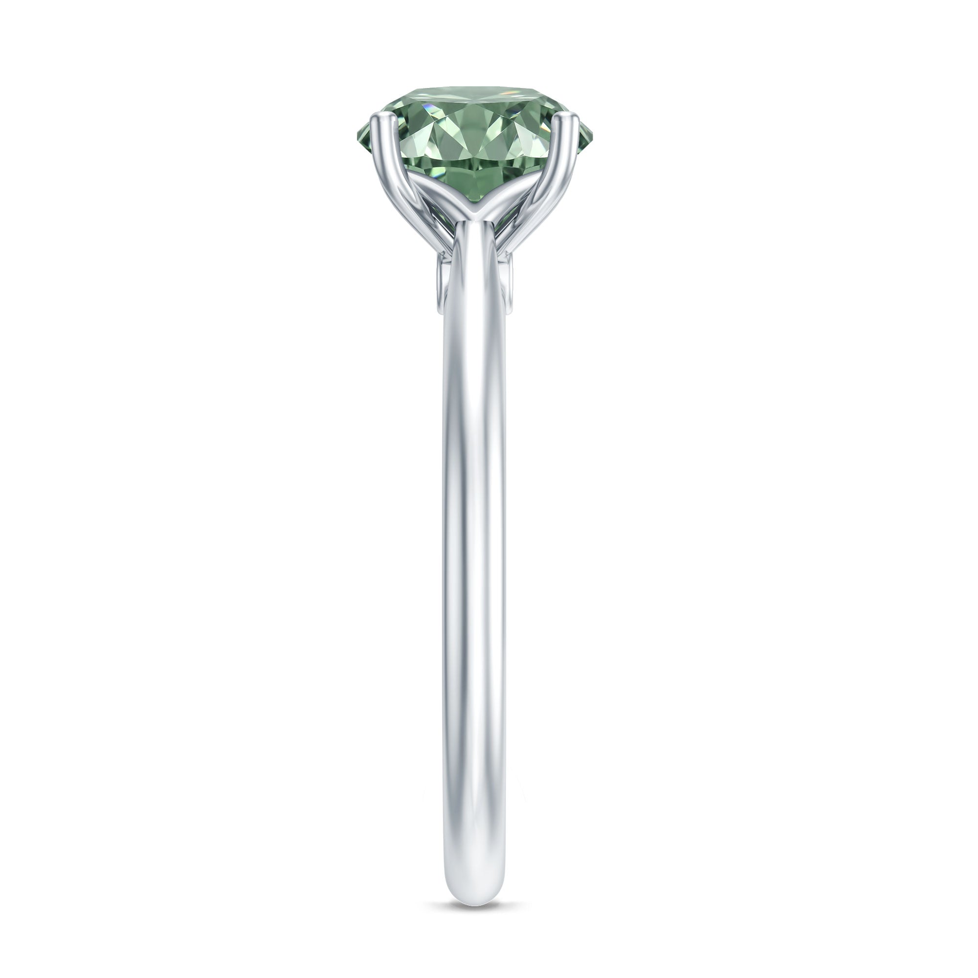Rosec Jewels-3 Carat Lab Grown Green Diamond Engagement Ring with IGI Certificate