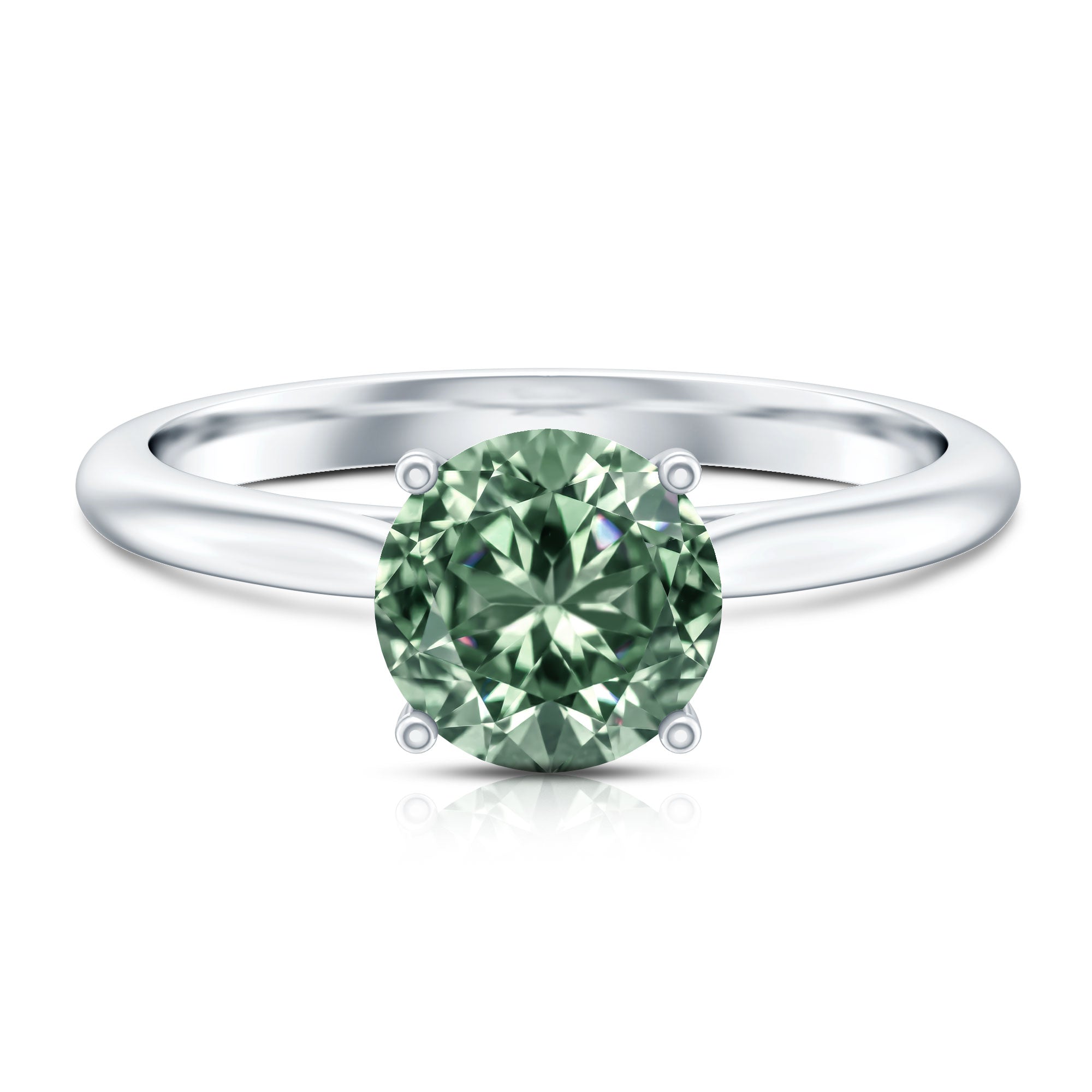Rosec Jewels-3 Carat Lab Grown Green Diamond Engagement Ring with IGI Certificate