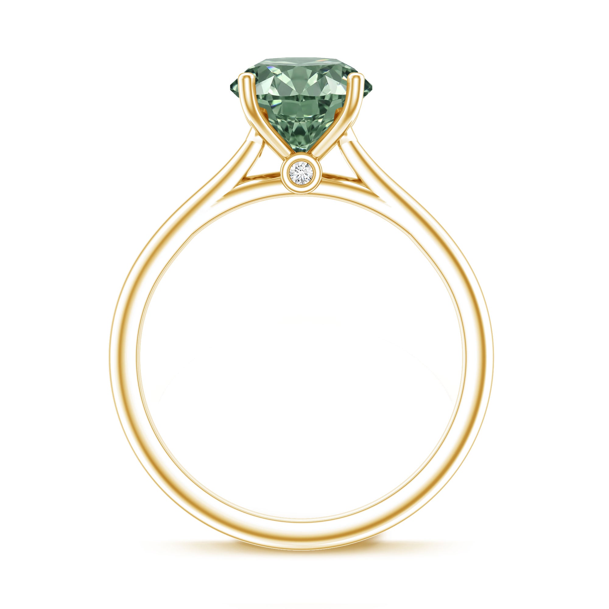 Rosec Jewels-3 Carat Lab Grown Green Diamond Engagement Ring with IGI Certificate