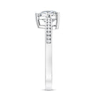 IGI Certified 1 Carat Heart Shaped Lab Grown Diamond Engagement Ring with Side Stones Lab - ( E-VS1 ) - Rosec Jewels