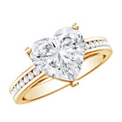 IGI Certified 3 Carat Lab Grown Diamond Heart Engagement Ring Lab - ( E-VS1 ) - Rosec Jewels