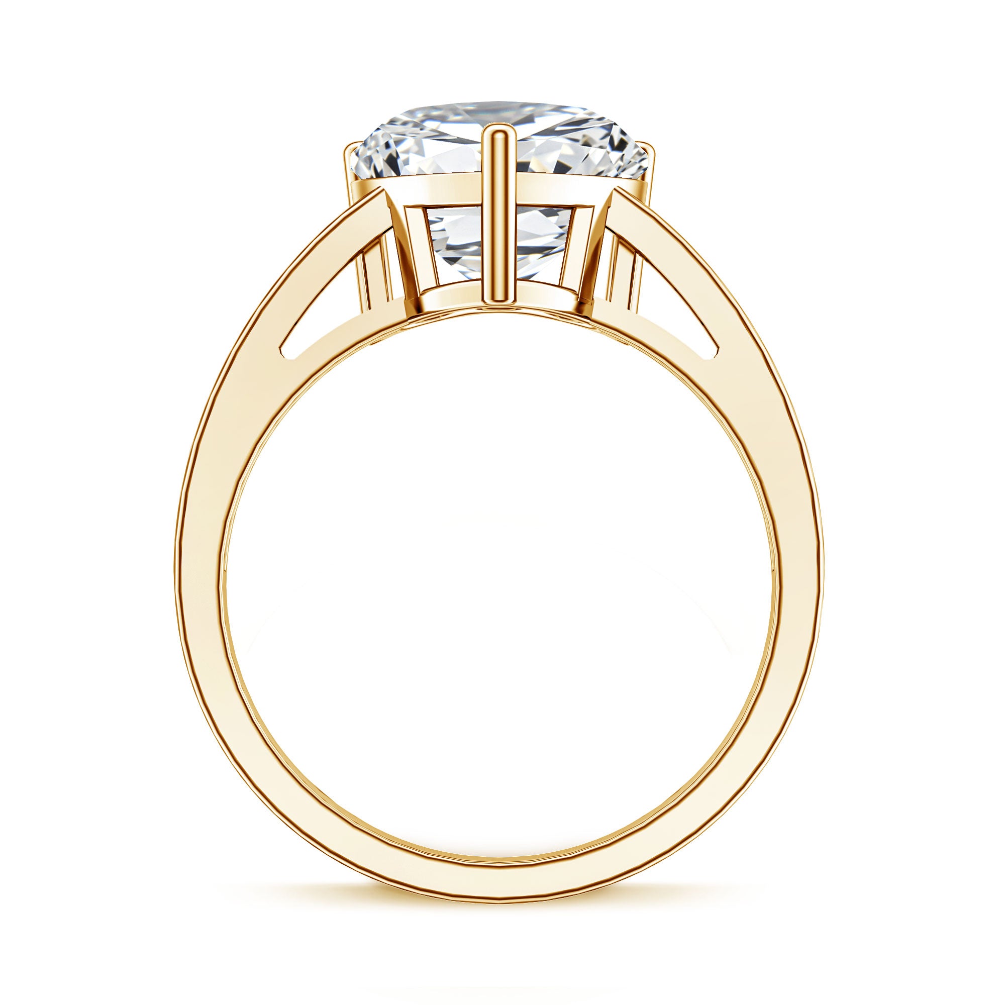 IGI Certified 3 Carat Lab Grown Diamond Heart Engagement Ring Lab - ( E-VS1 ) - Rosec Jewels