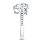 IGI Certified 5 Carat Lab Grown Diamond Heart Engagement Ring with Side Stones Lab - ( E-VS1 ) - Rosec Jewels